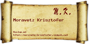 Moravetz Krisztofer névjegykártya