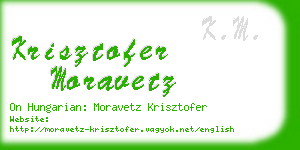 krisztofer moravetz business card